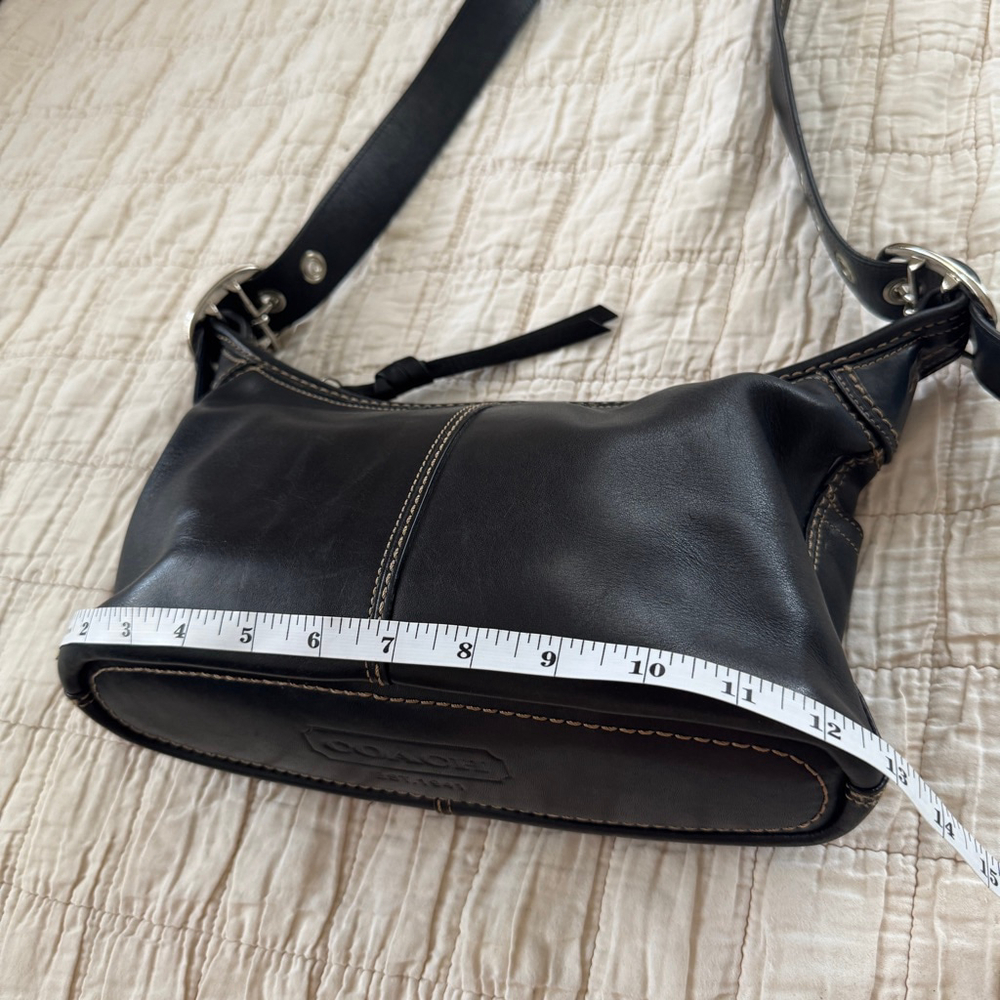 Coach Black Leather Crossbody / Shoulder Bag • F18854 - Picture 8 of 11
